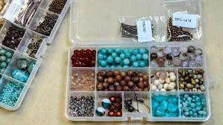 Organizing the Seafoam Sunrise companion bundle for the March 2024 bargain bead box