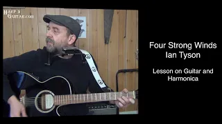 Four Strong Winds Lesson on Guitar and Harmonica - Guitar Chords, Rhythm Guitar and Harmonica Tabs