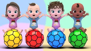 Color Balls | Hickory Dickory Dock música colorida Learn Sing A Song! Infantil Nursery Rhymes
