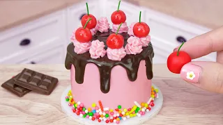 Sweet Cake 🍒 Miniature Chocolate Cake Decorating With Cherry | Perfect 1000+ Miniature Ideas Cake