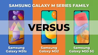 Samsung Galaxy M31s VS M32  VS M33 5G | Full Specification Comparison | Samsung Entry Level | 2022