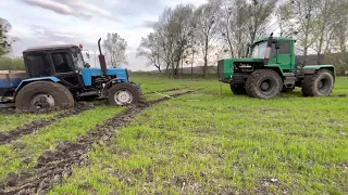 Жесть❗️Закопали МТЗ 1221🌾ХТЗ ледве подужав🚜Підкормка озимої 2023🍞