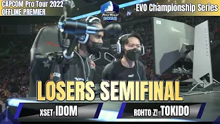 【EVO2022】ROHTO Z! | TOKIDO - ときど（ユリアン）vs XSET | IDOM（ララ）EVO Championship Series - LOSERS SEMIFINAL