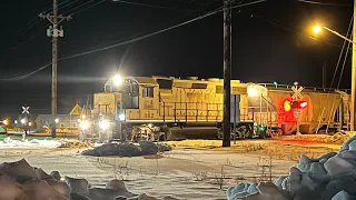 A late LSRC job 325 switches the Alpena yard and LaFarge with LSRC 1162 in Alpena Mi