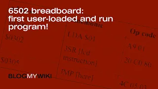 6502 breadboard computer - a working monitor program