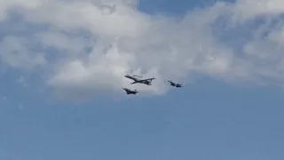 Athens Flying Week 2023 EMB 145 F-16 Viper Rafale flyover