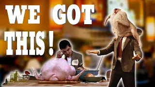 Someone Please HELP Mr. Bean! (Thanksgiving Turkey) #thanksgiving #turkey #mrbeanfunny