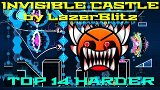 Invisible Castle by LazerBlitz (TOP 14 HARDER) - ПРОХОЖДЕНИЕ | Супер жёсткие дуалы!🤯 | Geometry Dash