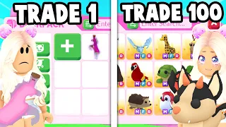 Trading From POTION to ___ in 100 TRADES! (Adopt Me)