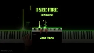 Ed Sheeran - I See Fire // Zane Piano Cover #shorts