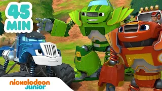 Blaze et les Monster Machines | Crusher apprend à faire preuve d'esprit d'équipe | 45 Minutes!