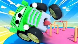 Amber the Ambulance - Baby Ben The Tractor Spins Too Fast on The Roundabout! - Cars videos for kids