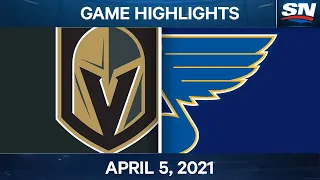 NHL Game Highlights | Golden Knights vs. Blues – Apr. 5, 2021