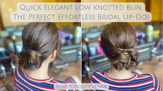 Live with Pam - Quick Elegant Low Knotted Bun! The Perfect Effortless Bridal Up-Do!