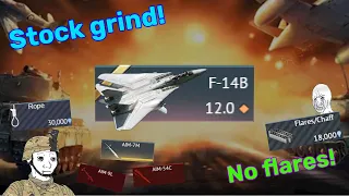 STOCK F-14B Tomcat GRIND Experience 💀| No flares at TOP TIERS! ☠️☠️☠️ (Part 1)