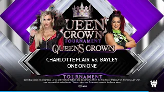 Charlotte Flair vs Bayley on wwe 2k24