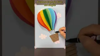 Rainbow Crafts for Kids: Create your own hot air balloon! #shorts