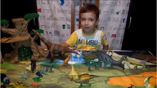 Θέατρο και παιχνίδι δεινοσαύρων DINOSAURS παιχνίδια για παιδιά στα ελληνικά greek