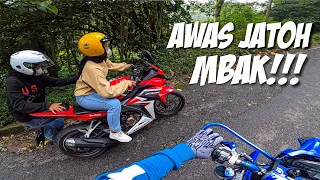 BARU BISA BAWA MOTOR KOPLING JANGAN COBA COBA KE CANGAR KALO GK MAU KAYAK GINI!!! JATOH KAN!!