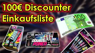 100€ FEUERWERK EINKAUFSLISTE(DISCOUNTER) 2023 | Aldi, Lidl