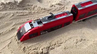 lego train vs QUICKSAND !