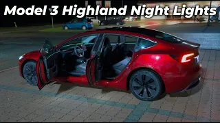 Tesla Model 3 Highland Night Lights