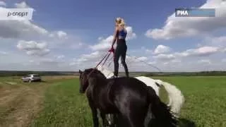 Репортаж РИА новости - дрессировщица лошадей Яна Шаникова