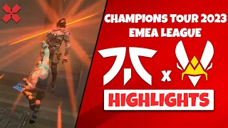 EPIC GAME!! FNATIC vs Team Vitality - HIGHLIGHTS | VALORANT Champions Tour 2023: EMEA League