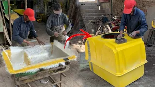 How Astonishingly Skilled Worker Made a 500L Agricultural Sprayer Tank Using Fiberglass Mat