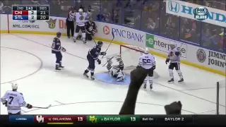 Allen robs Dano with the glove