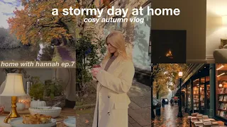 a stormy autumn day at home: cosy vlog 🍂🪵