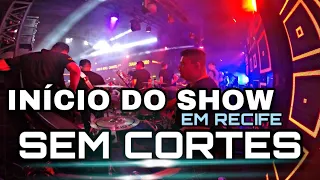 INICIO DO SHOW EM RECIFE SEM CORTES - ABERTURA + BABY NAO VA + VOCE MERECE UM @ - PE DE PANO BATERA