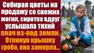 Собирая цветы на продажу со свежих могил, сиротка вдруг услышала тихий плач из-под земли! А когда...