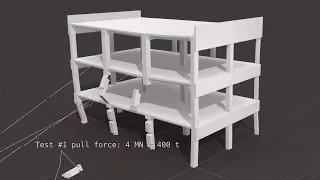 Industrial Building Demolition and Progressive Collapse using Pulling Cables (FP7, INACHUS, PILOT 2)