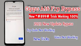 Oppo A16 FRP Bypass | New Trick 2023 | Code Not Working Google Account Bypass Without Pc Frp Bypass