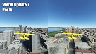 World Update 7 - Perth Update Comparison| 4K 60fps | Microsoft Flight Simulator