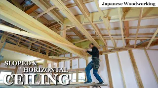 Solid Plank Sloped Ceiling and Plaster Ceiling Installation for Stairwell [Season 3 - Part 7]