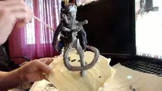 Polymer clay beginner tutorial - Alien Xenomorph part 7 FINAL - Painting and finishing