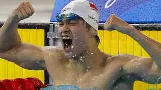 Sun Yang of China Wins Men's 400m Freestyle Swimming Gold London 2012.