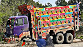 When 30 Ton Vehicle Had An Accident on The Road, We repaired The Truck in a Strange way.