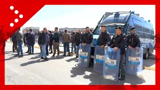 Napoli-Eintracht, arrivano pullman con tifosi della squadra tedesca: la polizia presidia
