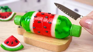 Bottle Jelly 🍉 Coolest Miniature Watermelon Jelly Decorating  Miniature Dessert by Mini Cakes