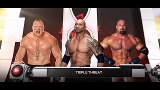 WWE 2K24  Brock vs Batista vs Goldberg            (Viewer Requested)