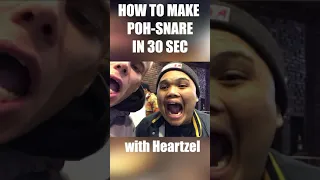 HOW TO MAKE A POH-SNARE IN 30SEC. WITH HEARTZEL #SHORTS #BEATBOX