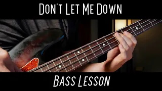 Don't Let Me Down » Bass Lesson » The Beatles