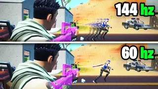 Watch This Video BEFORE Buying a 144Hz Monitor! - Slow motion Comparison 144Hz vs 60Hz Fortnite