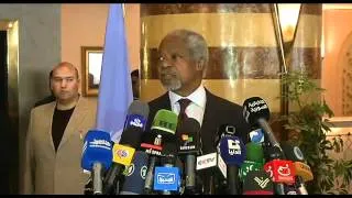 Joint Special Envoy Kofi Annan's arrival in Damascus and statement to the press