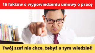 16 faktów o wypowiedzeniu umowy o pracę, o których pracodawcy nie chcą, abyś wiedział!