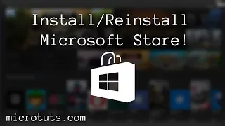 Install/Reinstall Microsoft Store on Windows.