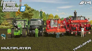 POTATO harvest with 10 HARVESTERS | The French Plain | Farming Simulator 22 Multiplayer | Episode 14